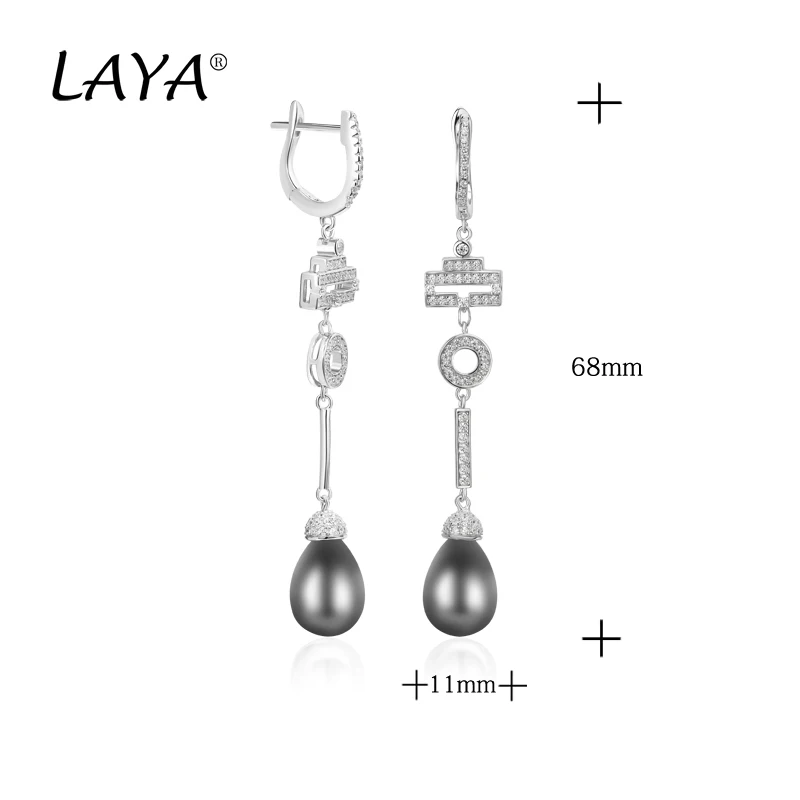 925 Sterling Silver Fashion Personality High Quality Zircon Shell Pearl Drop Earrings For Women\'s Cute RomaClassic Jewelry Gift