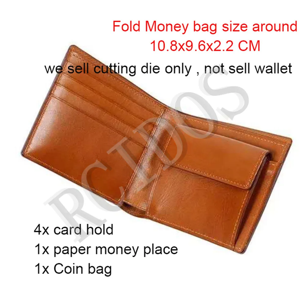 RCIDOS Business Short Wallet leather cutting die,Japan steel Blade Card purse leathe cutter mold