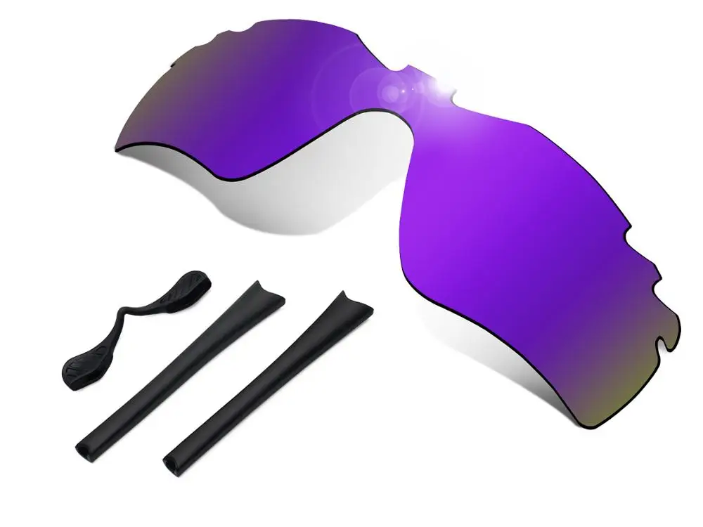 

Glintbay 100% Precise-Fit Deep Purple Replacement Lenses and Black Rubber kit for Oakley Radar Path Vented Sunglasses