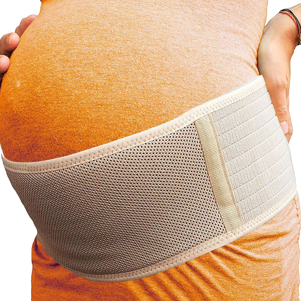 Atmungsaktive Mutterschaft Klammer Protector Pflege Bauch Unterstützung Bauch Kleidung Schwangere Frauen Taille Gürtel Taille Band Zurück Ropa Schwangerschaft