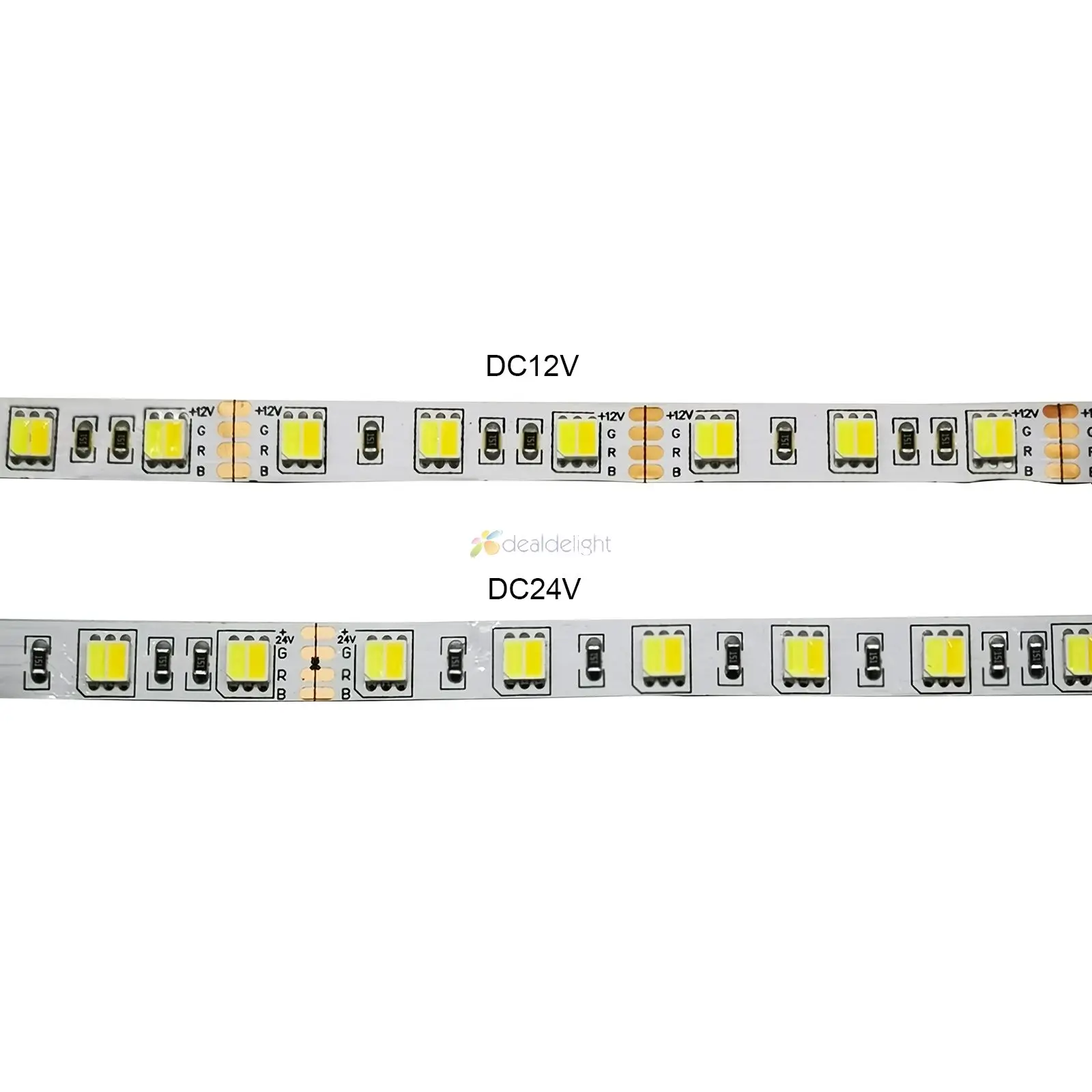 

5M 5050 CCT LED Strip 300/600 leds Dual White (Warm White & White in 1 chip) Light Color Temperature Ajustable DC12V/24V