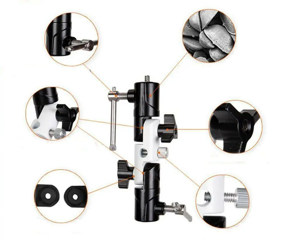 قوس مظلة فلاش على شكل U ، حامل مظلة 360 درجة لكانون نيكون فلاش Speedlite ، جديد