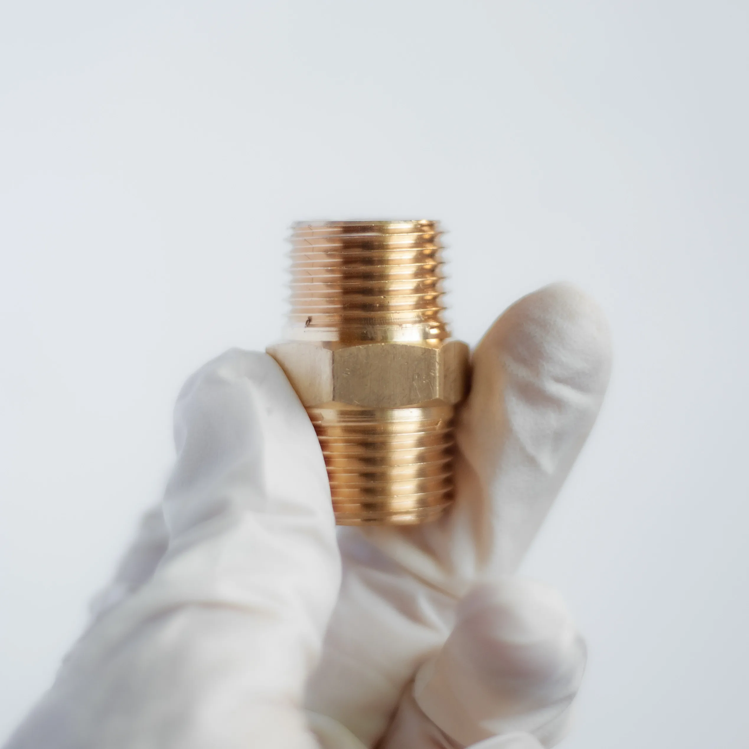 Brass Pipe Hex Nipple Fitting 1/8\