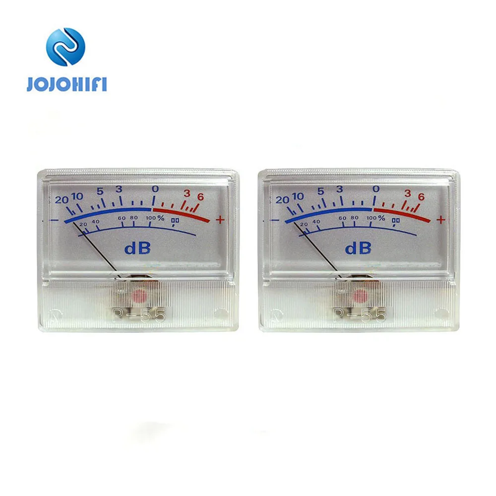 2pcs P-55 VU Meter High-precision Head Audio DB Level Meter Amplifier amplifier DAC Pre-stage Power Sound Pressure Meter