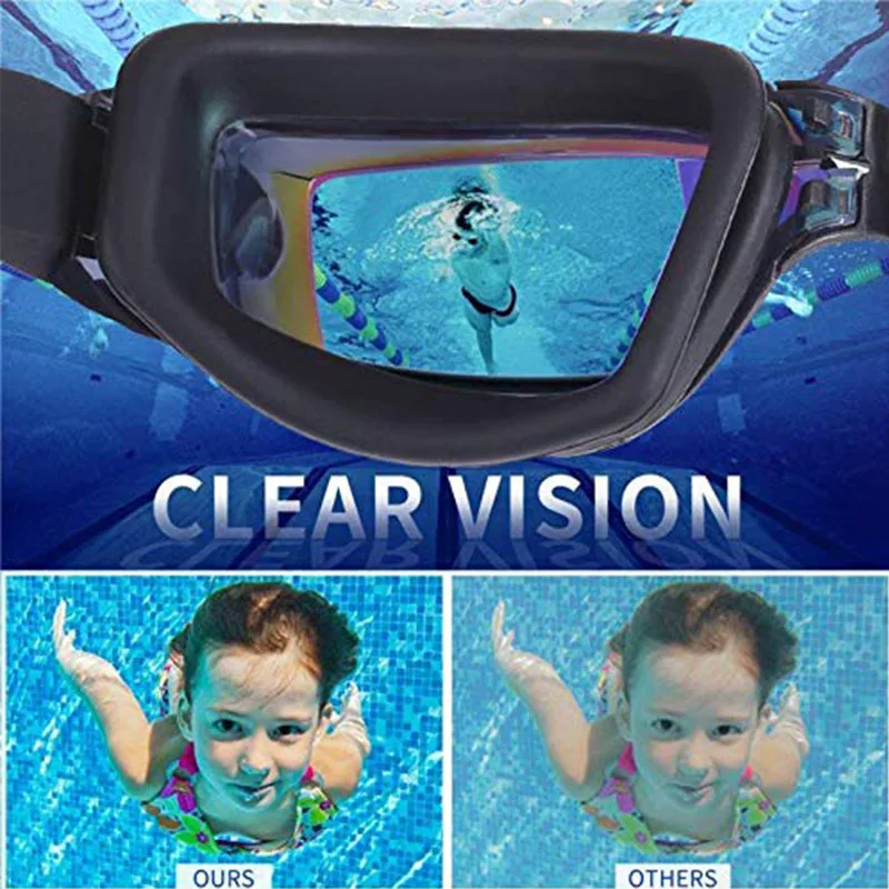 Myopia Swim Goggles Waterproof Anti Fog UV Protection Prescription Summer Swimming Pool Glasses for Adult Men Women Youth Child