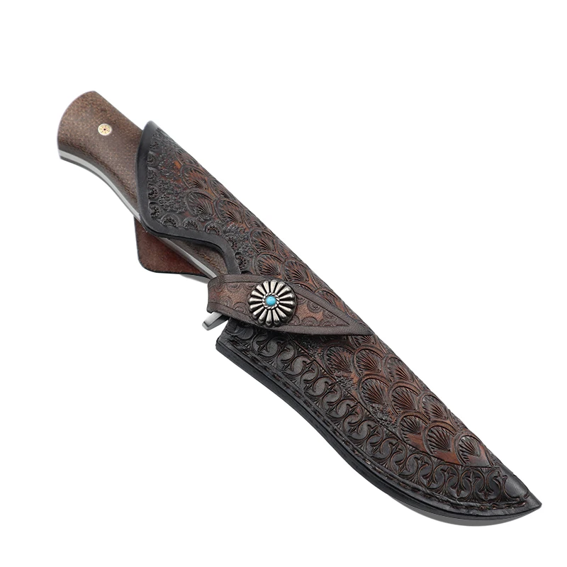 Cuchillo de bolsillo de acero D2, cuchillo táctico de hoja fija para acampar al aire libre, cuchillos de caza, Utilidad de supervivencia, herramienta edc, facas mes