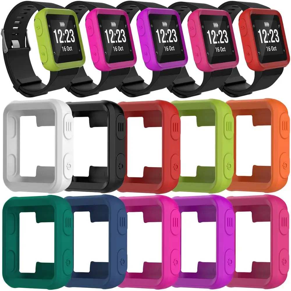 For Garmin Forerunner 35 Protector Case Silicone Skin Cover Smart Watch Bracelet Protection Cases Accessories