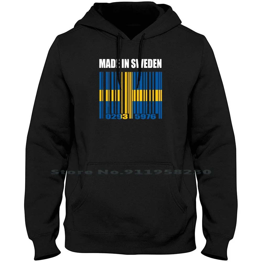 Made In Sweden Men Women Hoodie Pullover Sweater 6XL Big Size Cotton Sweden Nerd Geek Mad Hit Ade We Geek