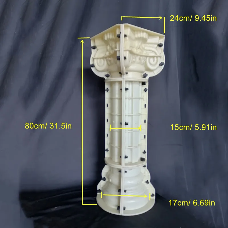 Imagem -04 - Coluna Redonda Molde para Casamento Festa Decoração Pedestal Reutilizável Pedestal Molde ao ar Livre Concreto Planta Stand Molde 15cm 5.91in
