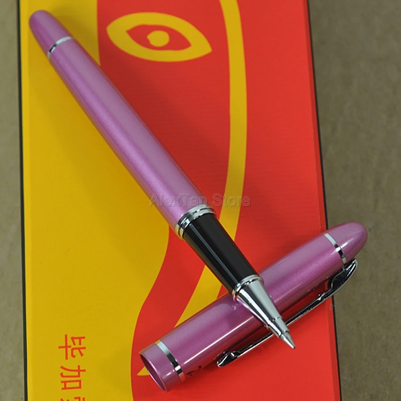 Picasso 608 Metal Roller Ball Pen Gloss Purple And Silver With Original Box For Best Stationery