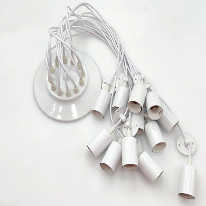 Vintage Chandelier White E27 Multi-Head Cable 1.5-2.5M For Bar/Restaurant/Loft/Cafe DIY Art Spider Ceiling Lamp Modern Lighting