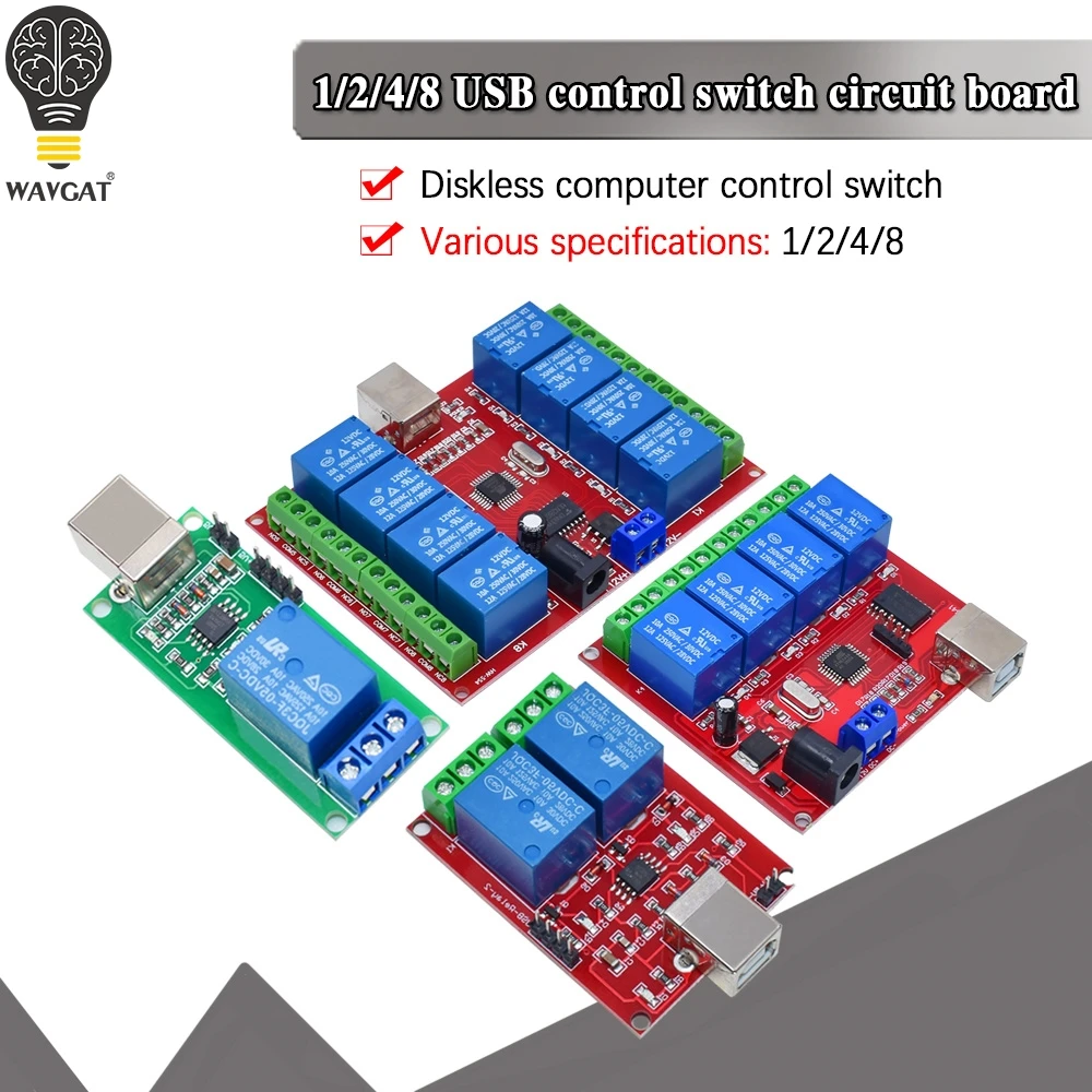 5V 12V 1 2 4 8 kanał USB przełącznik kontroli przekaźnika programowalne sterowanie komputerowe dla inteligentnego domu PC inteligentny kontroler