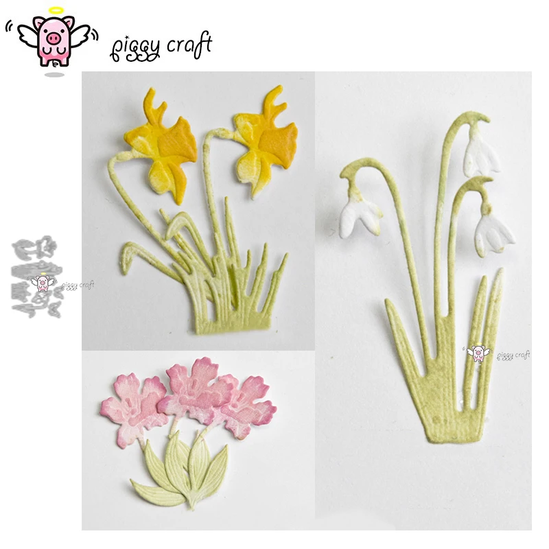 Piggy Craft metal cutting dies cut die mold Butterfly flower jungle Scrapbook paper craft knife mould blade punch stencils dies