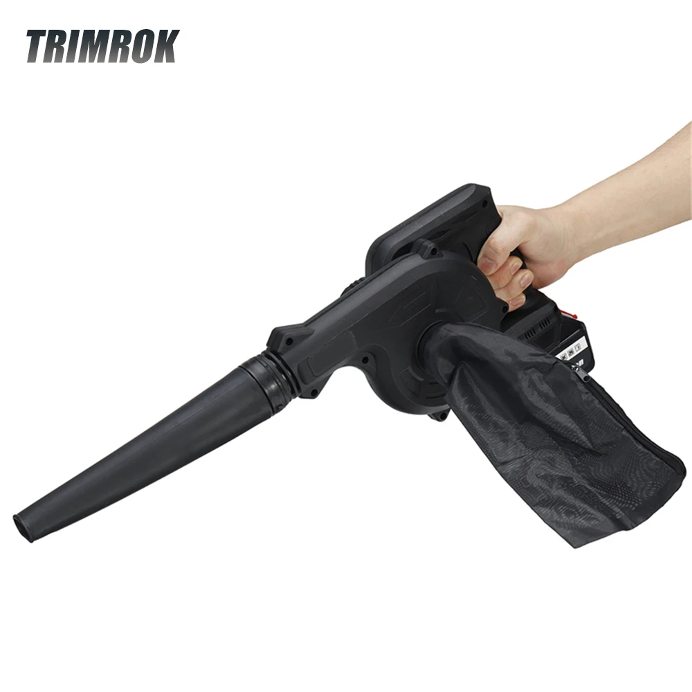 

Беспроводная электрическая воздуходувка TRIMROK, 880 Вт, 2 в 1, вакуумная воздуходувка для выдувания и всасывания листового коллектора для батареи Makita 18 в