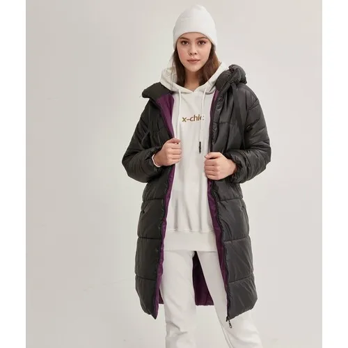 Candelabro con capucha para mujer, abrigo negro