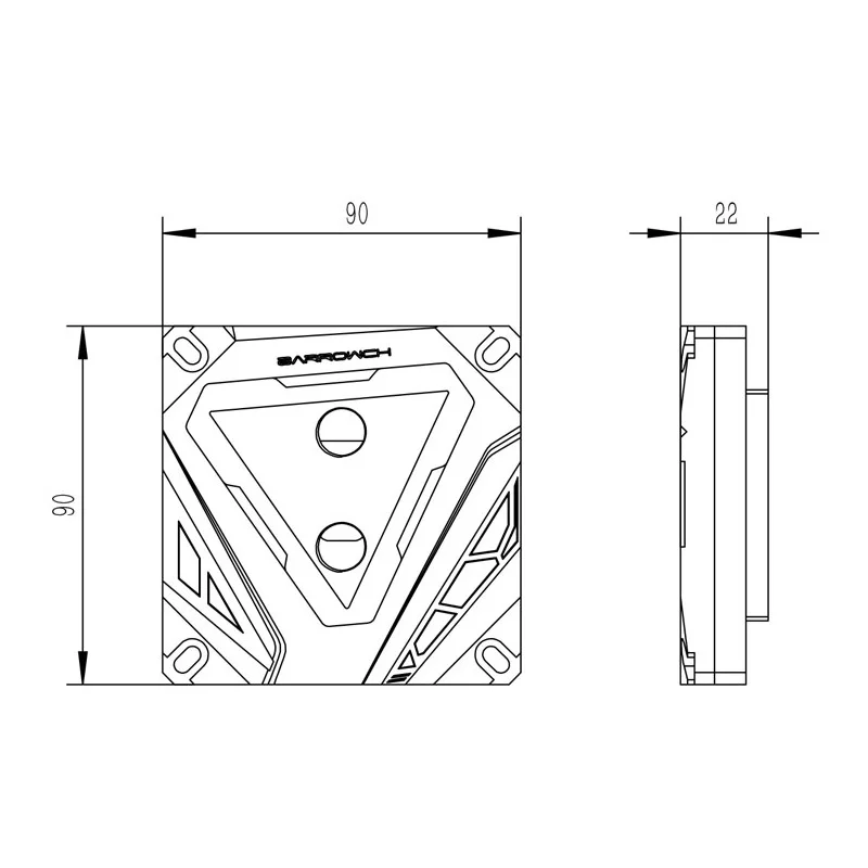 

Водяной блок процессора BARROWCH для Intel 115X, X99, X299, LGA1700, 1200, процессорный водяной охладитель, белый, черный, FBLTGI-04I
