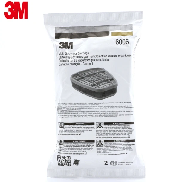 3M 6006 قناع واقي من الغاز صندوق مرشح تركيبات ل العضوية الغاز و ميثيل رذاذ الطلاء