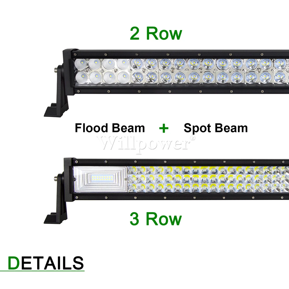 Offroad Car Roof Lights 32 42 52 inch Straight LED Work Light Bar For Jeep Chevy 4runner Truck 4x4 Lightbar SUV LED Bar Light