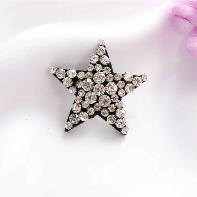 2PCS Handmade five-pointed star cloth stickers DIY clothes shoes decoration patch applique clothing accessories