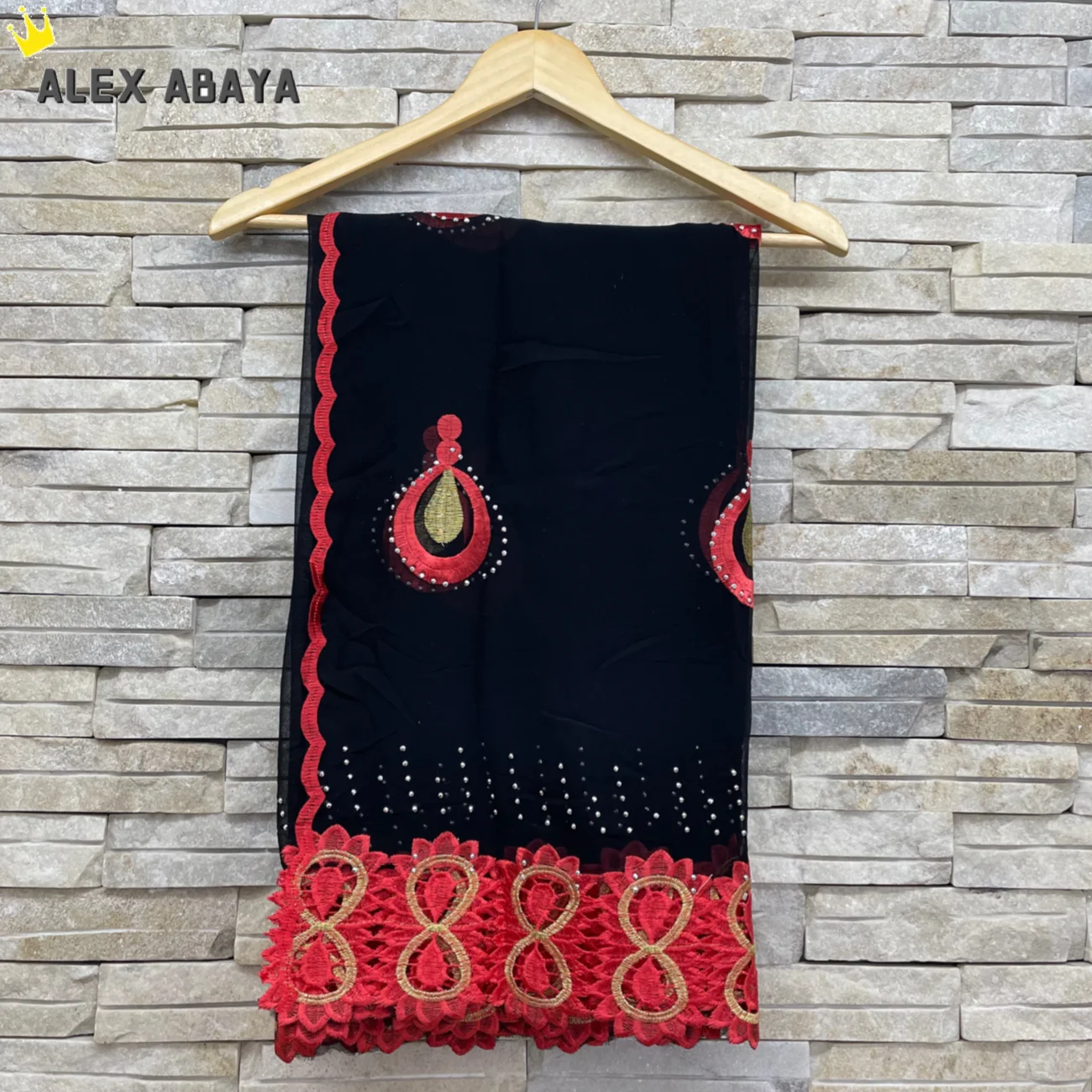 

Scarf for African Women, Muslim Embroidery, Soft Chiffon, Splicing Big Scarf, Shawls Wraps, High Quality, AL-032