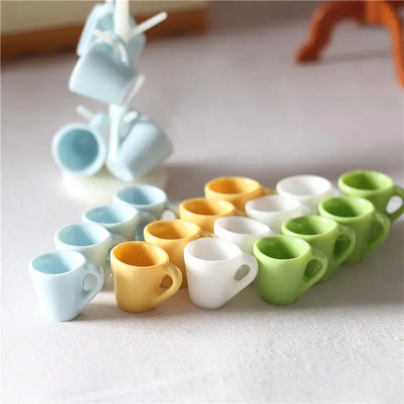 Mini tazas de casa de muñecas en miniatura, 4 unids/lote, 1:12, para 1/6, accesorios de juguetes de cocina