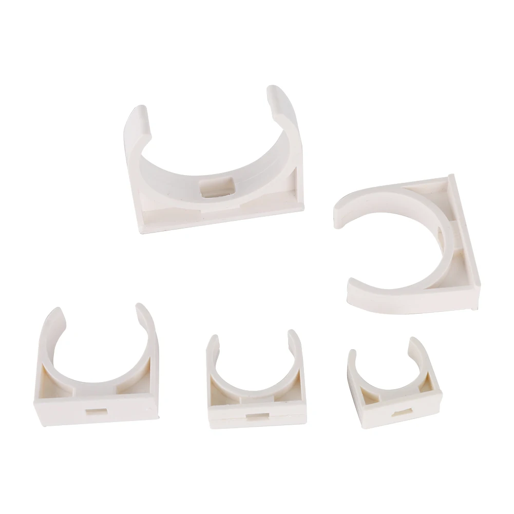 20/25/32/40/50mm PVC Pipe Clamp Connector Garden Irrigation Aquarium Fish Tank Watering Adapter Fixed Fittings 20Pcs/Lot