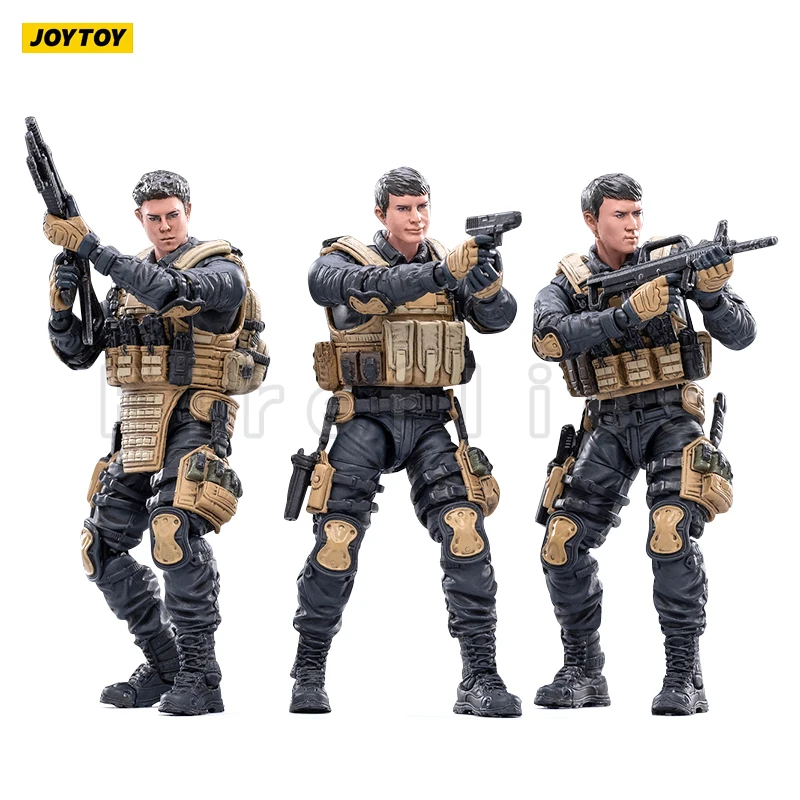 1/18 JOYTOY 3.75นิ้ว Action Figure (3ชิ้น/เซ็ต) คนตำรวจติดอาวุธ PAP กองกำลังพิเศษอะนิเมะรุ่นของเล่นจัดส่งฟรี