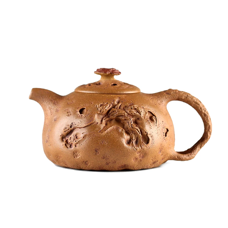 |clay pot of Xiyin pottery house Chen Zhenquan handmade raw ore section mud Ganoderma lucidum and Gong chunpao teapot