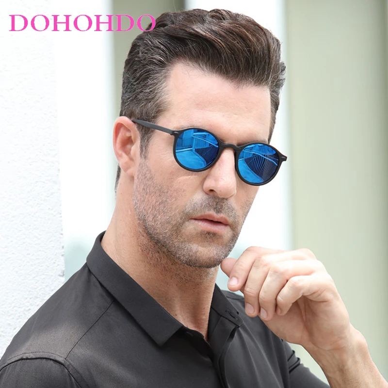 DOHOHDO New Women Round Polarized Sunglasses Retro Vintage Driving Steampunk Eyewear Male Small Sun Glasses Gafas Ciclismo UV400