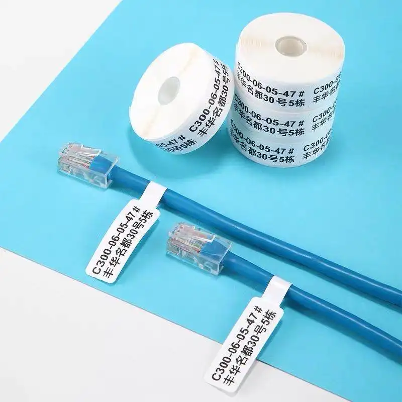 Niimbot D11 D110 D101 Self Adhesive Cable Stickers Waterproof Identification Fiber Wire Tags Labels for Network Marker Tool