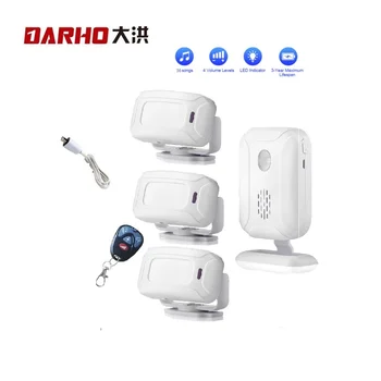 Darho 3senors Shop Shop Home Security Willkommen Chime Drahtlose Infrarot IR Motion Sensor Alarm Eintrag Türklingel Sensor