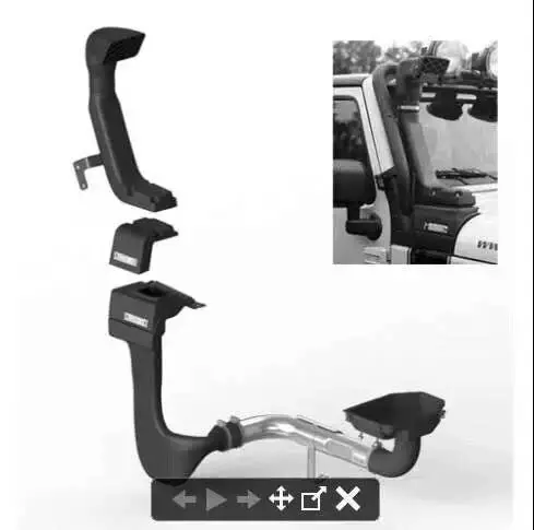 

J182 Snorkel For JK for jeep wrangler JK Wading throat Air Ram Intake System prevent water from entering the vehicle LANTSUN