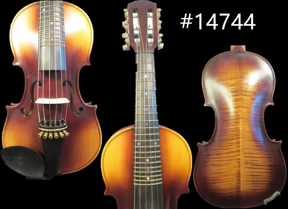 

Strad Style SONG maestro inlay Frets 6 strings 4/4 violin, guitar scroll #14744