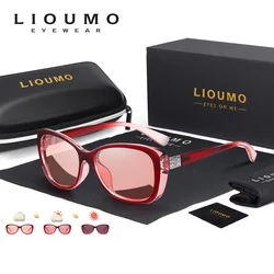 LIOUMO Fashion Sunglasses Women Polarized Photochromic Glasses Female Elegant Chameleon Anti-Glare Goggle lunette de soleil