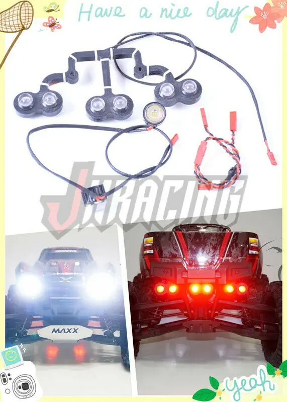 High-brightness LED lamp set with lights bracket for 1:10 TRAXXAS X-MAXX