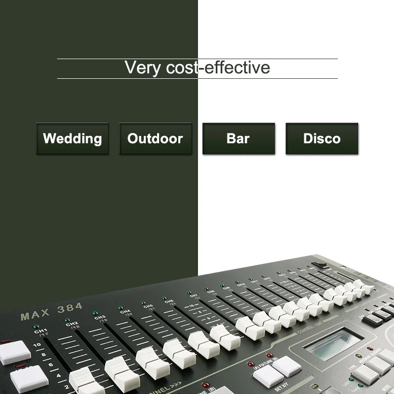 DMX Controller 384 Console Stage Lighting Controller DJ Disco Light Equipment per faretti Led Par a testa mobile