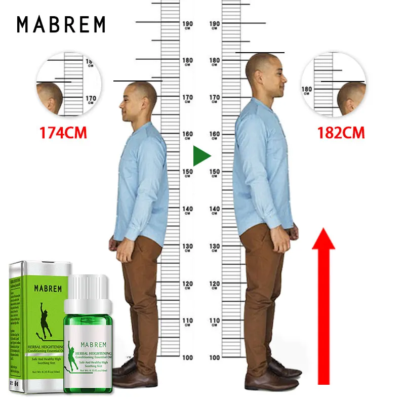 Mabrem erval crescimento realce óleo condicionado corpo crescer mais alto aumento altura calmante pé saúde propot crescimento de osso óleo