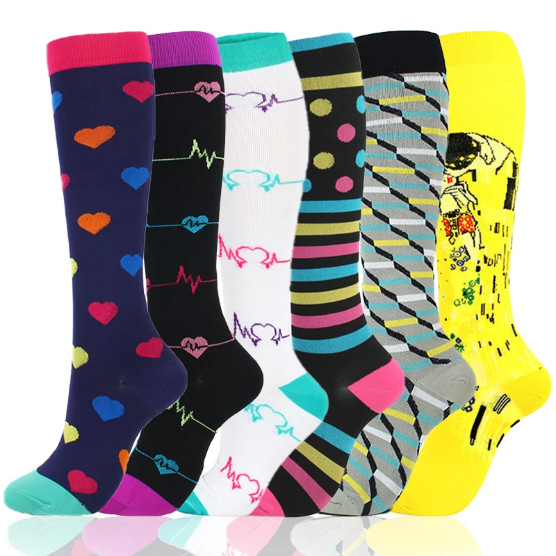 2021 New Compression Socks Nursing Golf Printing Socks Animal Unisex Outdoor Running Cycling Socks Blood Circulation Sports Sock