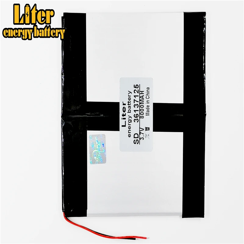 3.7V 8000mAH 36137125 Polymer lithium ion / Li-ion battery for tablet pc,cell phone,POWER BANK