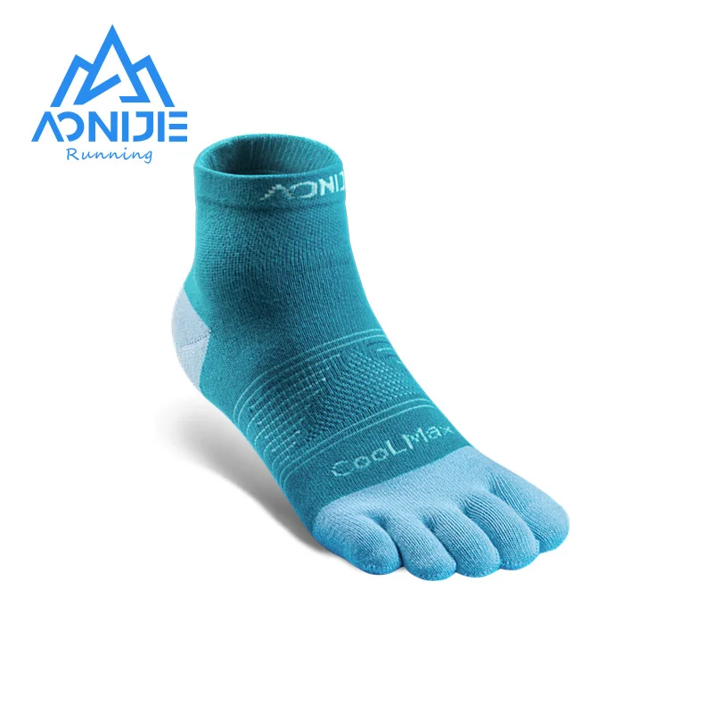 AONIJIE 2 Pairs Outdoor Socks Quick Drying Five Toe Socks Portable Toesocks For Camping Hiking Trail Running Jogging E4810 E4806