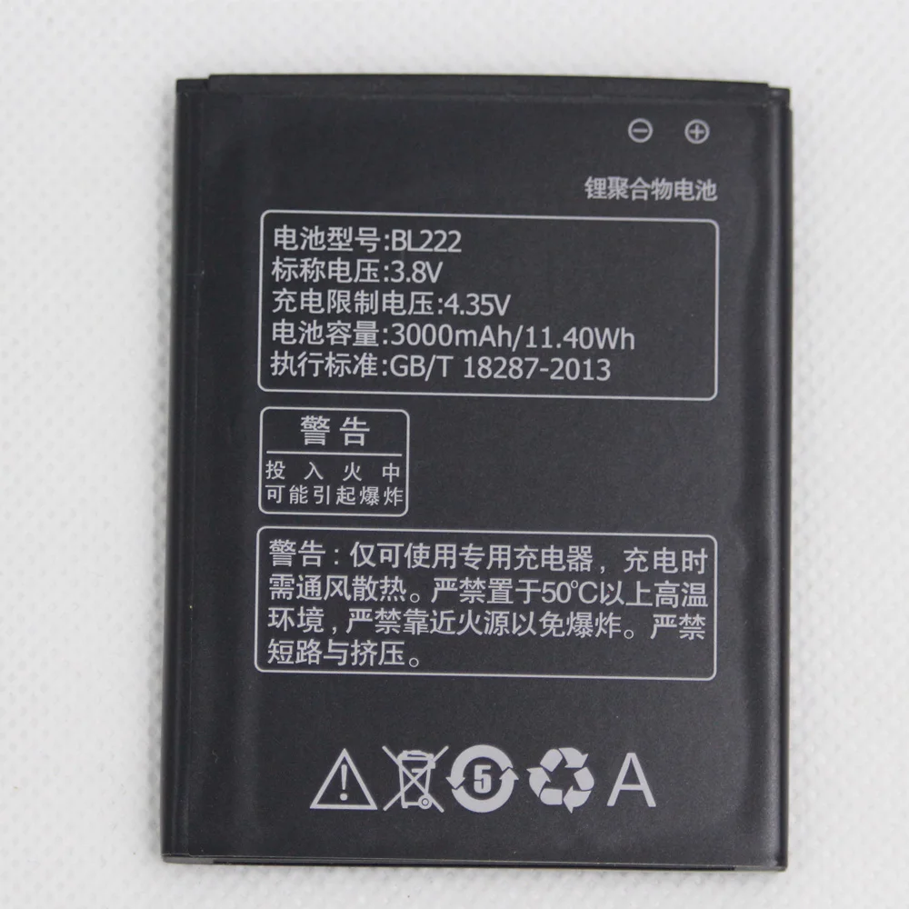 

ISUNOO BL222 BL 222 Cell Phone Battery For Lenovo S668T S660 3000mAh Mobile Phone Replacement Li-Polymer Batteries