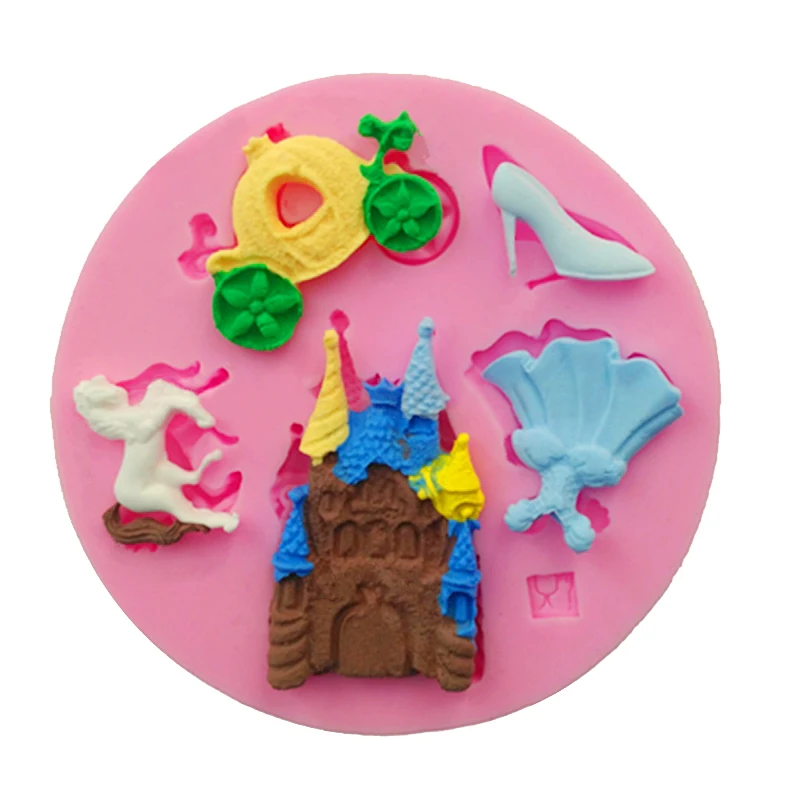 Kitchen Accessories Cinderella Dress Cooking Tools Fondant Bakery Silicone Molds For Baking Cake Decorating Candy Resin Craft