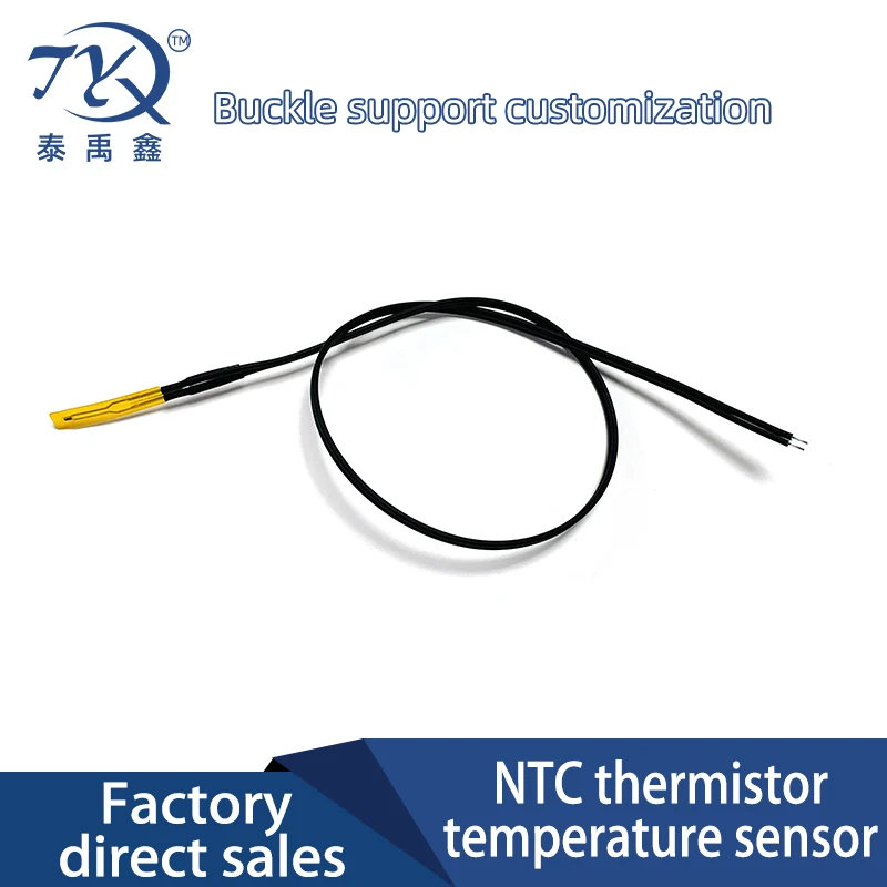3PC Thin Film Thermistor 10K 100K Ohm Ntc 100k1%3950 NTC Sensor 0.3M Thermistor PVC Cable For 3D Print