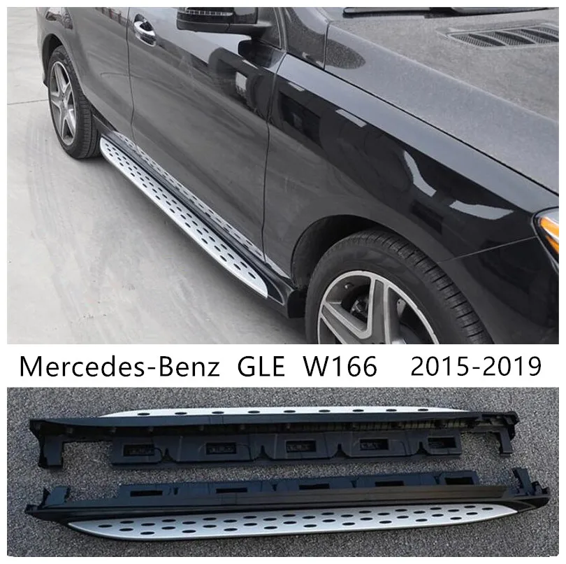 

For Mercedes Benz GLE W166 GLE320-GLE550 2015-2019 Running Boards Side Step Bar Pedals High Quality Nerf Bars Auto Accessories