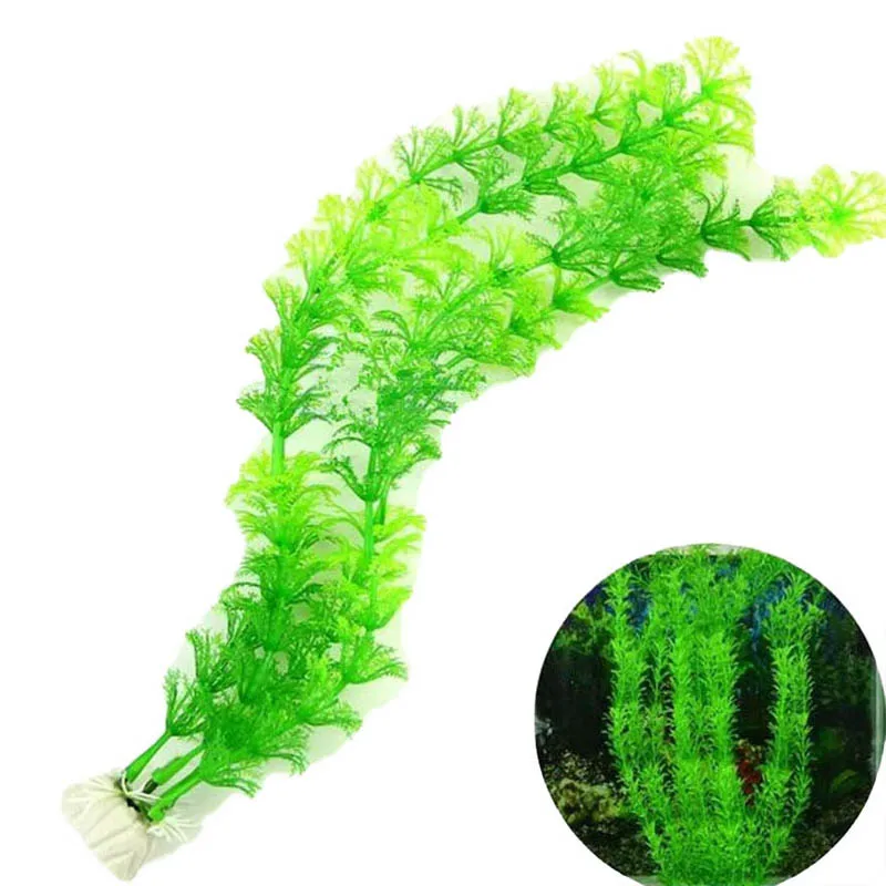 Underwater Artificial Plastic Plants Decoration Aquarium Fish Tank Green Water Grass Ornaments Viewing Decor Pet Supplies