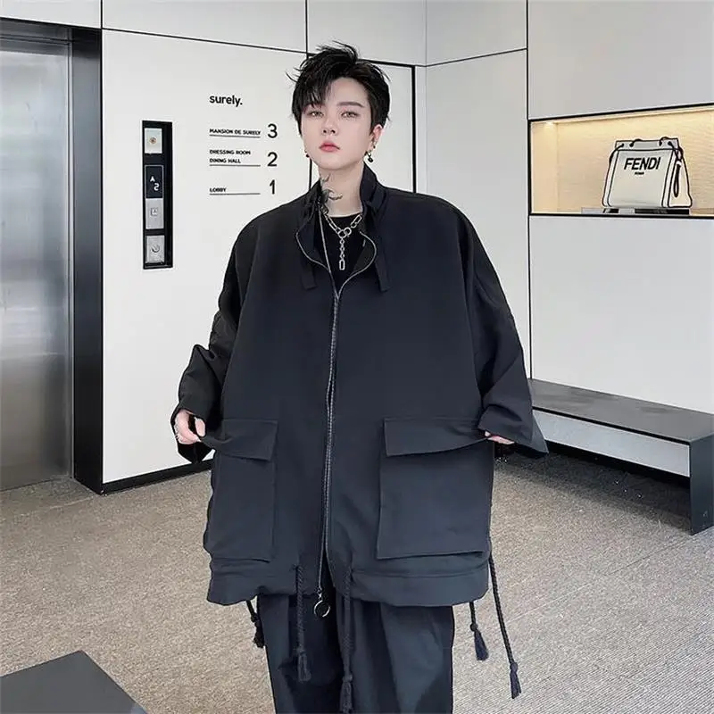 Men's Windbreaker Coat Autumn Dark Department Personality Niche Korean Version Oversize Loose Cloak Lazy Tide