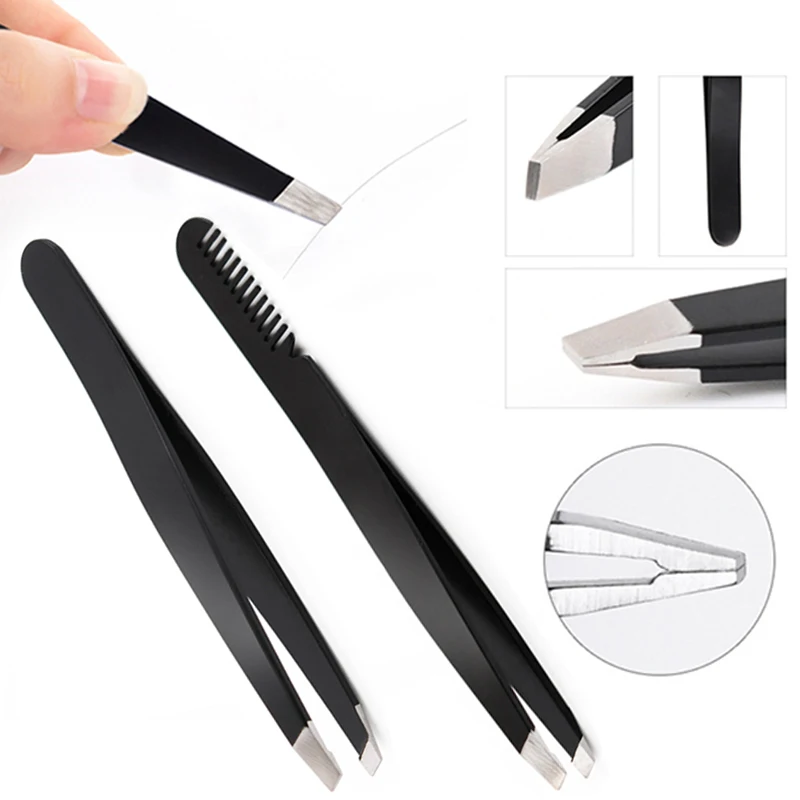 Eyebrows Trimmer Tweezers Scissor With Comb For Eyebrows Makeup Tools Accesories Hair Removal Shaver Sets Kit Beauty