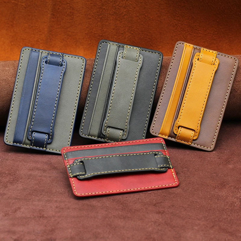 

Card Holder for Back of Phone, PU Credit Card Phone Holder dhesive Phone Wallet Stick on Credit Card Holder Pocket Pouches