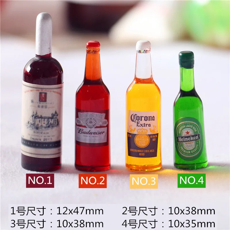 1/12 Doll House Drink Bottle Mini Coke Soda Miniature Food Play OB11 Model Shooting Props DIY Jewelry Accessories