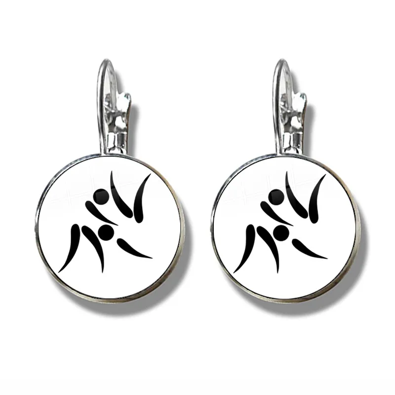 2021 Trendy Sports I Love Judo Earring Women Girls Karate Jewelry High Quality Handmade French Hook Earrings Jewelry